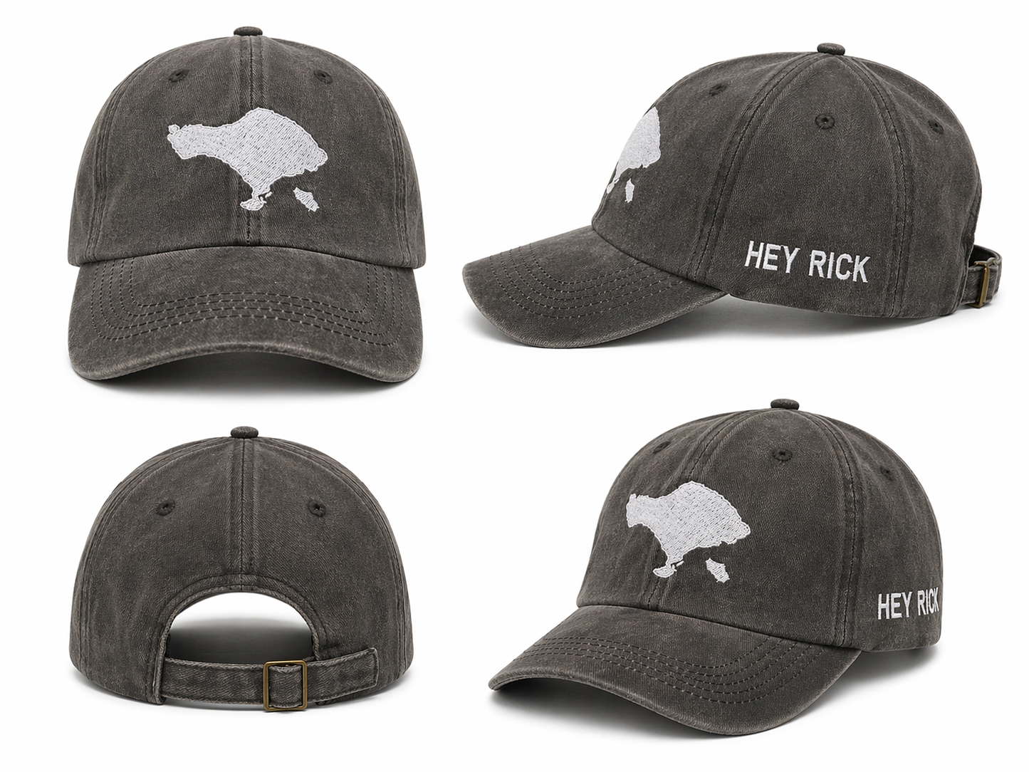 Hey Rick Classic Travel Cap – Adjustable & Embroidered