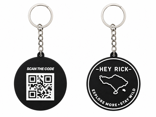 Hey Rick Keyring - BLACK - Explore More Stay Wild