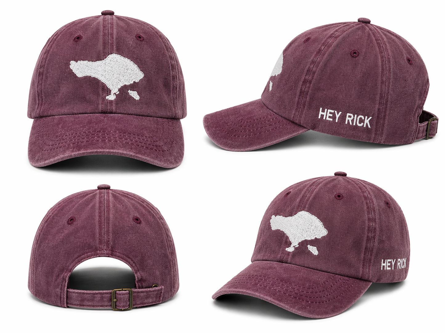 Hey Rick Classic Travel Cap – Adjustable & Embroidered