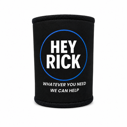 HEY RICK Stubby Holder – Blue Edition