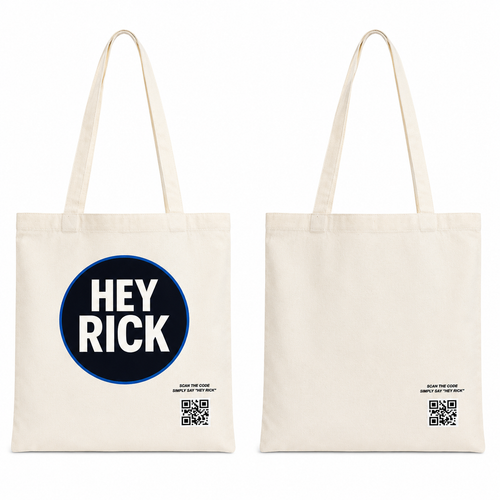 HEY RICK Canvas Tote Bag