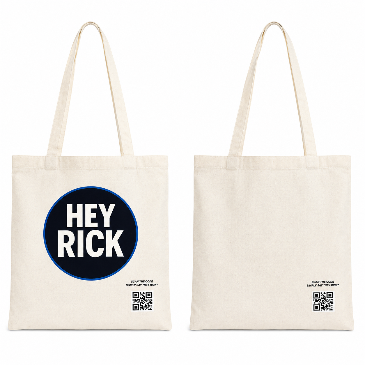 HEY RICK Canvas Tote Bag
