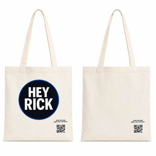 HEY RICK Canvas Tote Bag